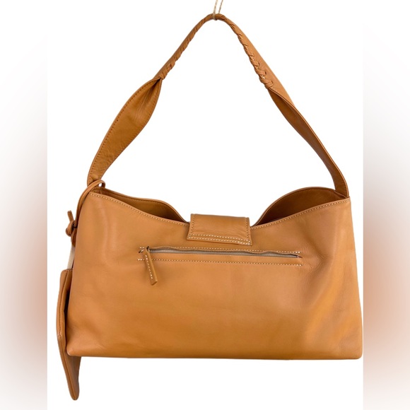 Ungaro Japanese Brand Light Brown Leather Shoulder Bag with Pouch - Picture 5 of 17